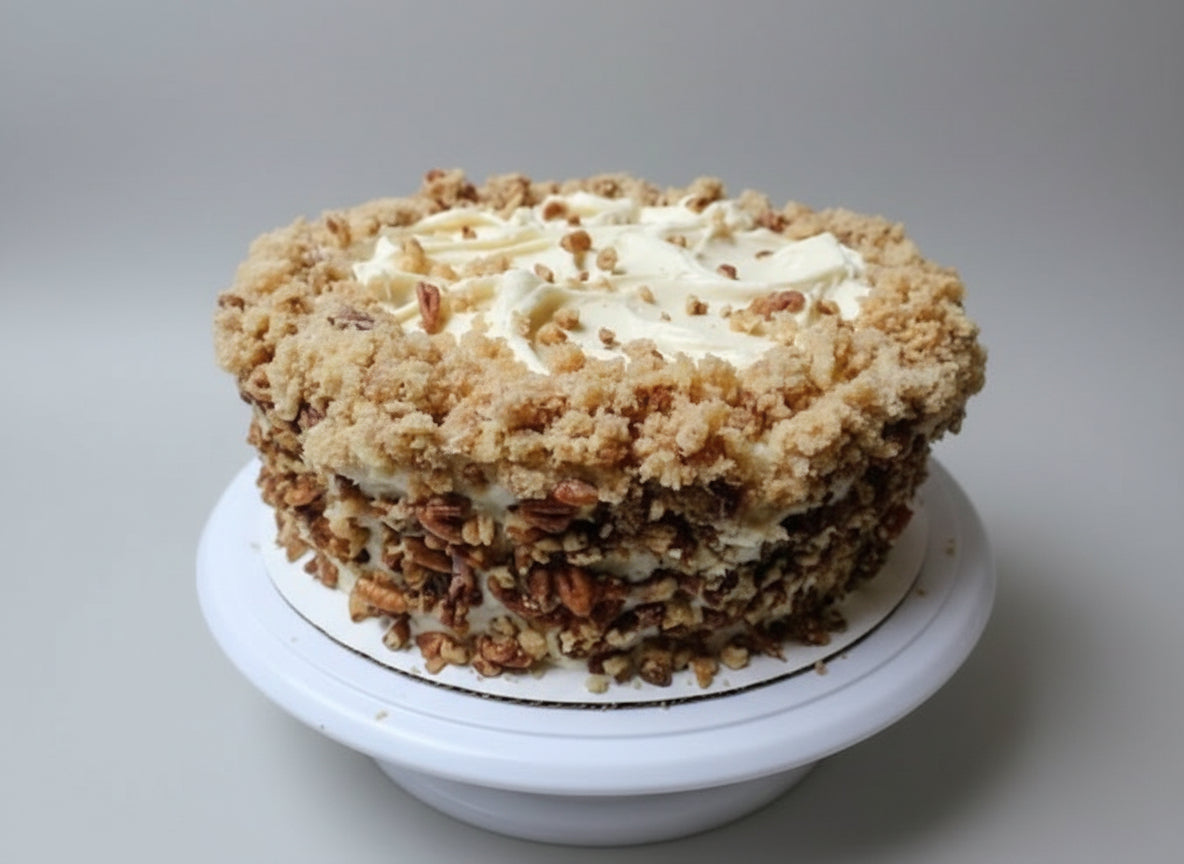 Hummingbird Cake with Cream Cheese Frosting and Pecans