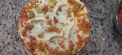 Strawberry Key Lime Cake with Key Lime Cream Cheese Frosting