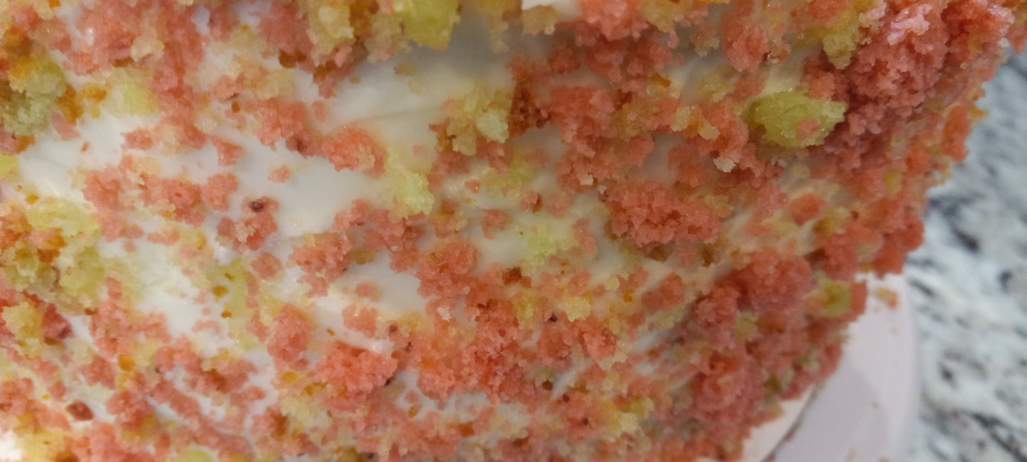 Strawberry Key Lime Cake with Key Lime Cream Cheese Frosting